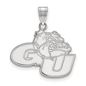 10k White Gold Gonzaga U Large Pendant